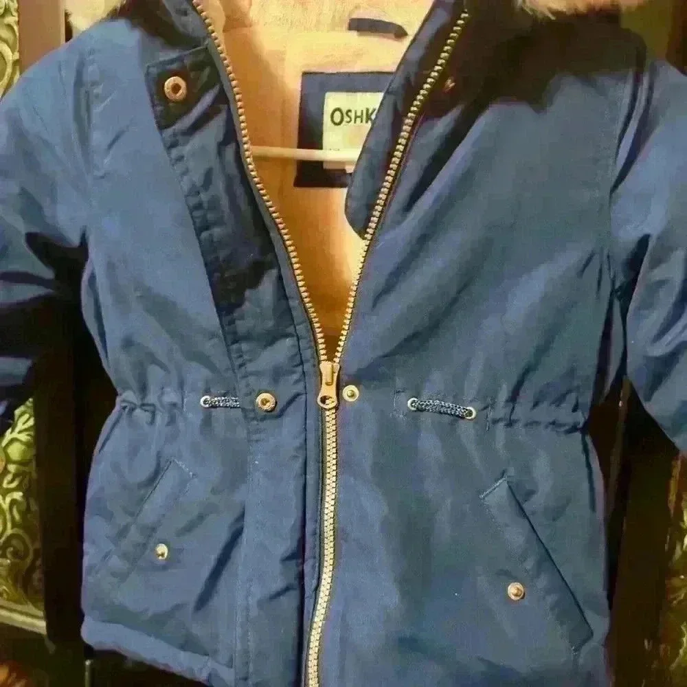Oshkosh Hooded Snow Jacket 4T Navy Pink